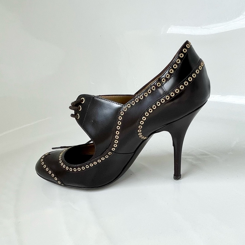 💋SERGIO ROSSI, Chocolate Leather heels - size 38 (8)